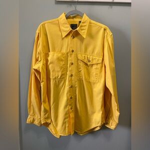 Liz Wear Yellow Button Down Shirt Size Medium